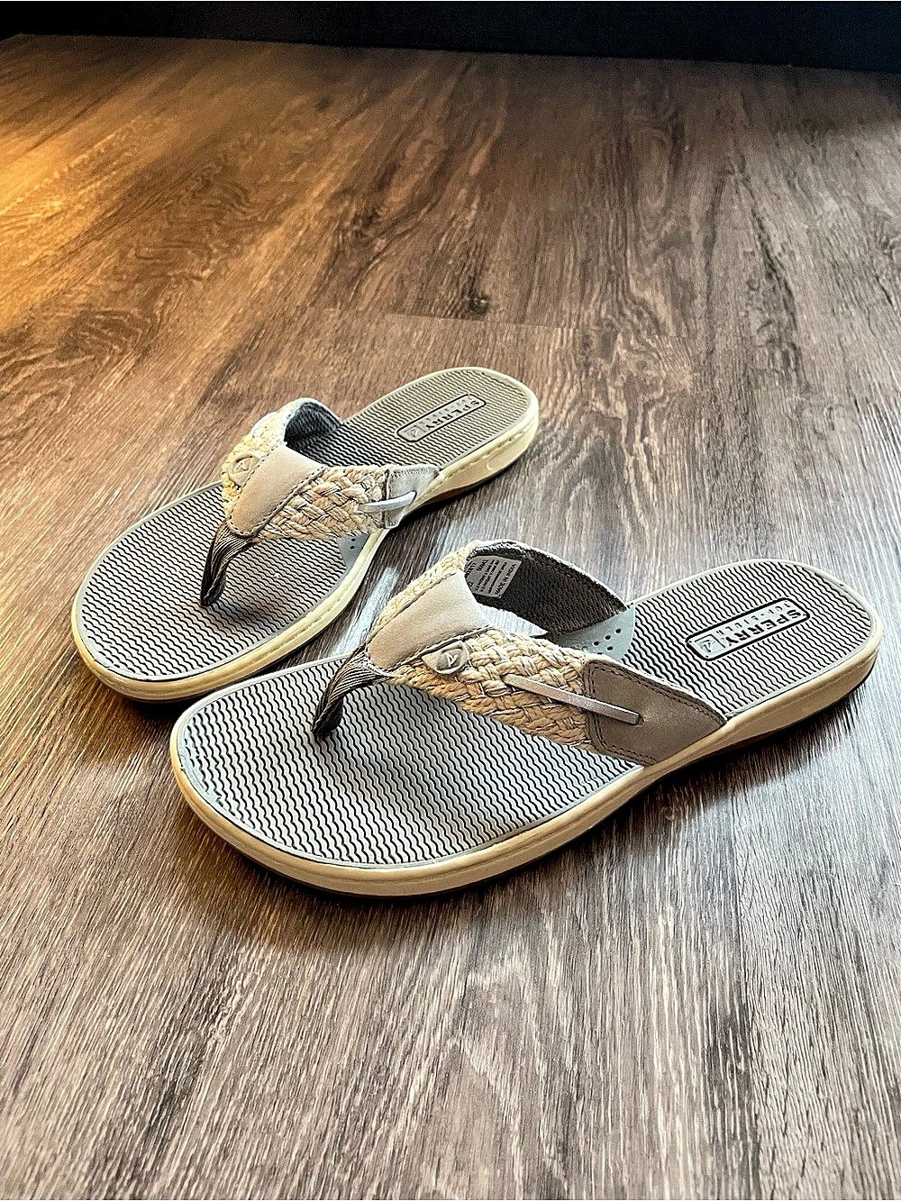 Sperry Women's Woven Sandals Gray & Brown US 6.5